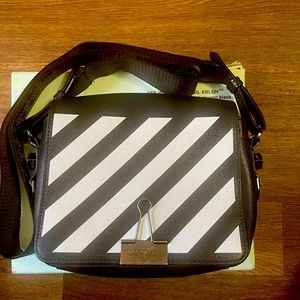 Off white black and white bag , worn a few times .